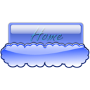 download Cloud Button 2 clipart image with 180 hue color