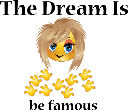 Be Famous Girl Dream Smiley Emoticon