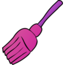 download Broom clipart image with 270 hue color