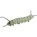 download Caterpillar D Plexippus Ii clipart image with 0 hue color