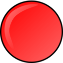 download Red Round Button clipart image with 0 hue color