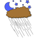 download Rainy Night clipart image with 180 hue color