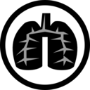 download Black Lung Icon clipart image with 180 hue color