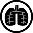 download Black Lung Icon clipart image with 0 hue color