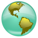 download Glossy Globe clipart image with 315 hue color