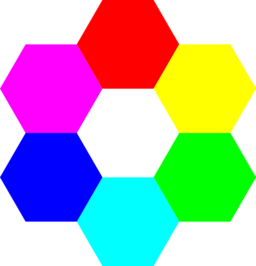 6 Color Hexagons