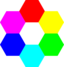 6 Color Hexagons