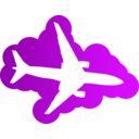 download Plane Silhouet In The Sky clipart image with 90 hue color