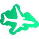 download Plane Silhouet In The Sky clipart image with 315 hue color