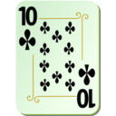 download Ornamental Deck 10 Of Clubs clipart image with 45 hue color