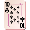 download Ornamental Deck 10 Of Clubs clipart image with 315 hue color