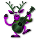 download Dancing Reindeer 1 clipart image with 90 hue color