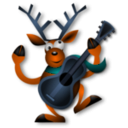 download Dancing Reindeer 1 clipart image with 180 hue color