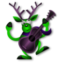 download Dancing Reindeer 1 clipart image with 270 hue color