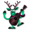 download Dancing Reindeer 1 clipart image with 315 hue color