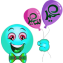 download Boy Balloons Smiley Emoticon clipart image with 135 hue color