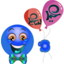 download Boy Balloons Smiley Emoticon clipart image with 180 hue color