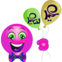 download Boy Balloons Smiley Emoticon clipart image with 270 hue color