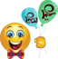 Boy Balloons Smiley Emoticon