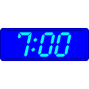 download Digital Clock clipart image with 180 hue color