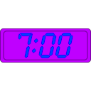 download Digital Clock clipart image with 225 hue color