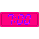 download Digital Clock clipart image with 270 hue color