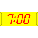 download Digital Clock clipart image with 0 hue color