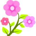 download 3 Flowers clipart image with 315 hue color