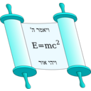 download Tora Scroll With Einstein Equation clipart image with 135 hue color