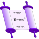 download Tora Scroll With Einstein Equation clipart image with 225 hue color