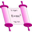 download Tora Scroll With Einstein Equation clipart image with 270 hue color