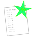download Perfect Score clipart image with 90 hue color