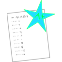 download Perfect Score clipart image with 135 hue color