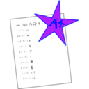 download Perfect Score clipart image with 225 hue color