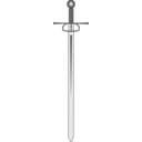 download Broadsword clipart image with 0 hue color