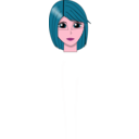 download Blue Girl Dirk Struve clipart image with 315 hue color