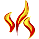 download Flames clipart image with 0 hue color