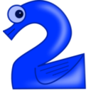 download Two Animal clipart image with 180 hue color