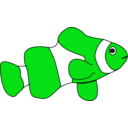 download Clown Fish clipart image with 90 hue color