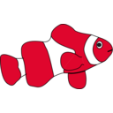 download Clown Fish clipart image with 315 hue color