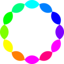 download 12 Football Rainbow clipart image with 180 hue color