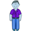 download Daddy Standing 02 clipart image with 180 hue color