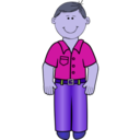 download Daddy Standing 02 clipart image with 225 hue color