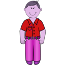 download Daddy Standing 02 clipart image with 270 hue color