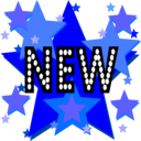 download New On Stars clipart image with 180 hue color