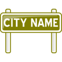 download City Nameplate clipart image with 180 hue color