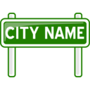 download City Nameplate clipart image with 225 hue color