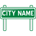download City Nameplate clipart image with 270 hue color
