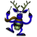 download Dancing Reindeer 2 clipart image with 45 hue color