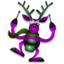 download Dancing Reindeer 2 clipart image with 90 hue color